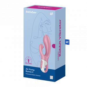 Вибратор с Функцией Расширения Satisfyer Air Pump Bunny 2 light red 038575SA