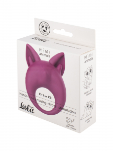 Перезаряжаемое кольцо для клиторальной стимуляции MiMi Animals Kitten Kiki Purple 7200-03lola