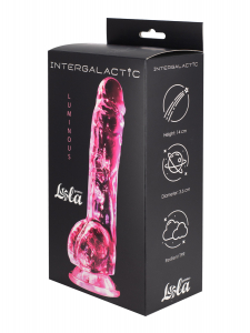 Прозрачный дилдо Intergalactic Luminous Pink 7086-01lola