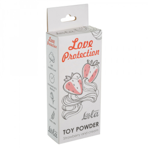 Пудра для игрушек ароматизированная Love Protection Клубника со сливками 15гр 1820-00Lola